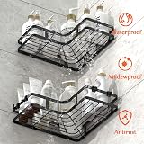 ZVZM Corner Shower Caddy Shelf No Drill 90° with 4 Adhesives & 4 Hooks view 3