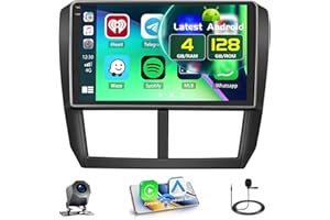 Fuluku 4+128GB Android 15 Car Stereo for Subaru Forester 2008-2012 Wireless Carplay Android Auto, 9 Inch Incell Touch Screen 