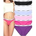 ANZERMIX Women's Breathable Comfort Cotton Bikini Panties Pack of 6
