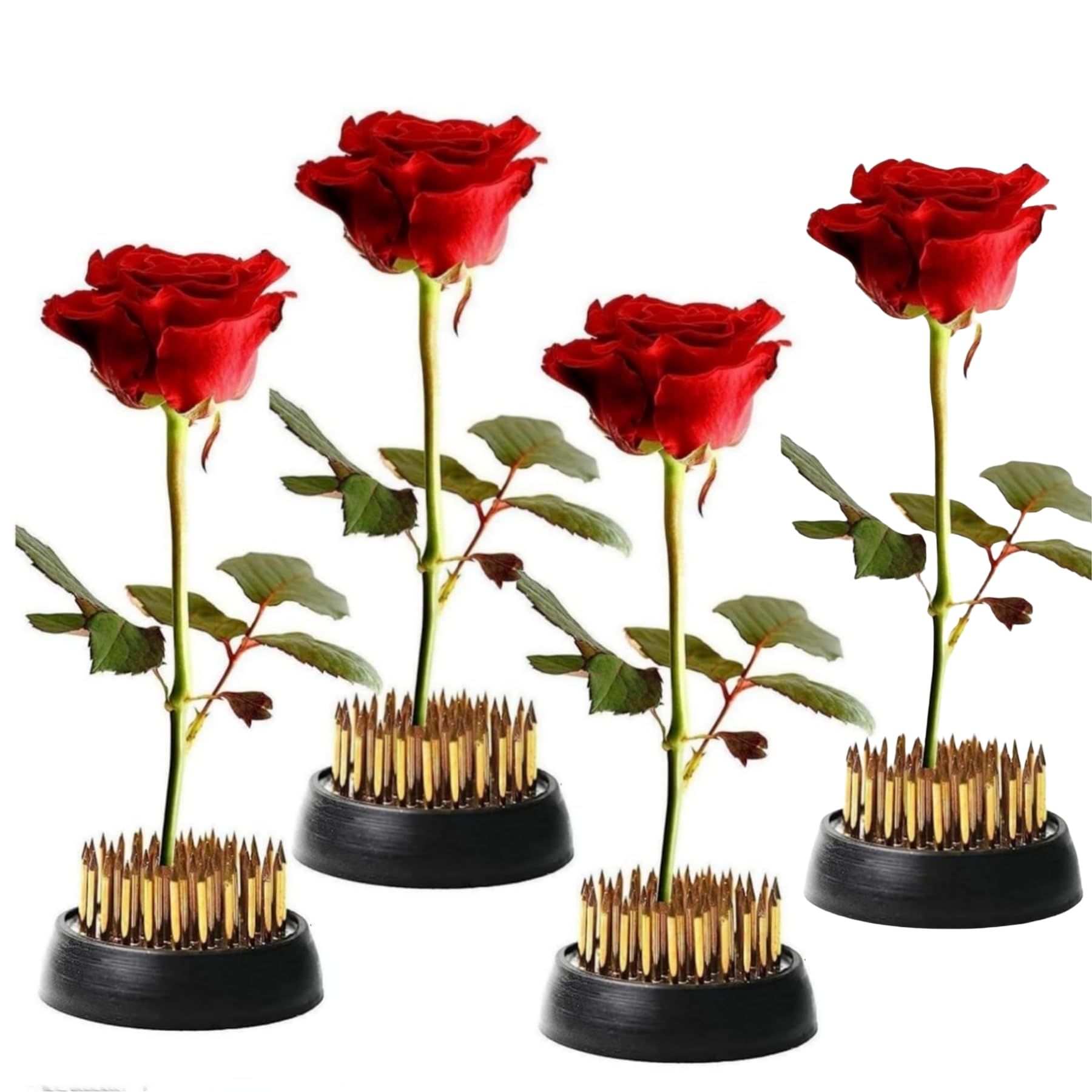 Photo 1 of ***MISSING 2 HOLDERS***Flower Frogs 34mm/1.34inch Diameter Kenzan Japanese Ikebana Kenzan Flower Pin Frog Ikebana Flower Arrangement Holder (4pcs)