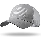 American Flag Trucker Hat - Snapback Hat, Baseball Cap for Men Women - Breathable Mesh Side, Adjustable Fit - for Casual Wear