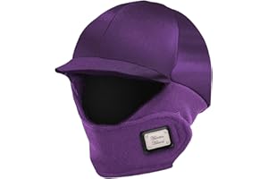 Harrison Howard Equestrian Helmet Cover with Fleece Neck Winter Riding Helmet Cover
