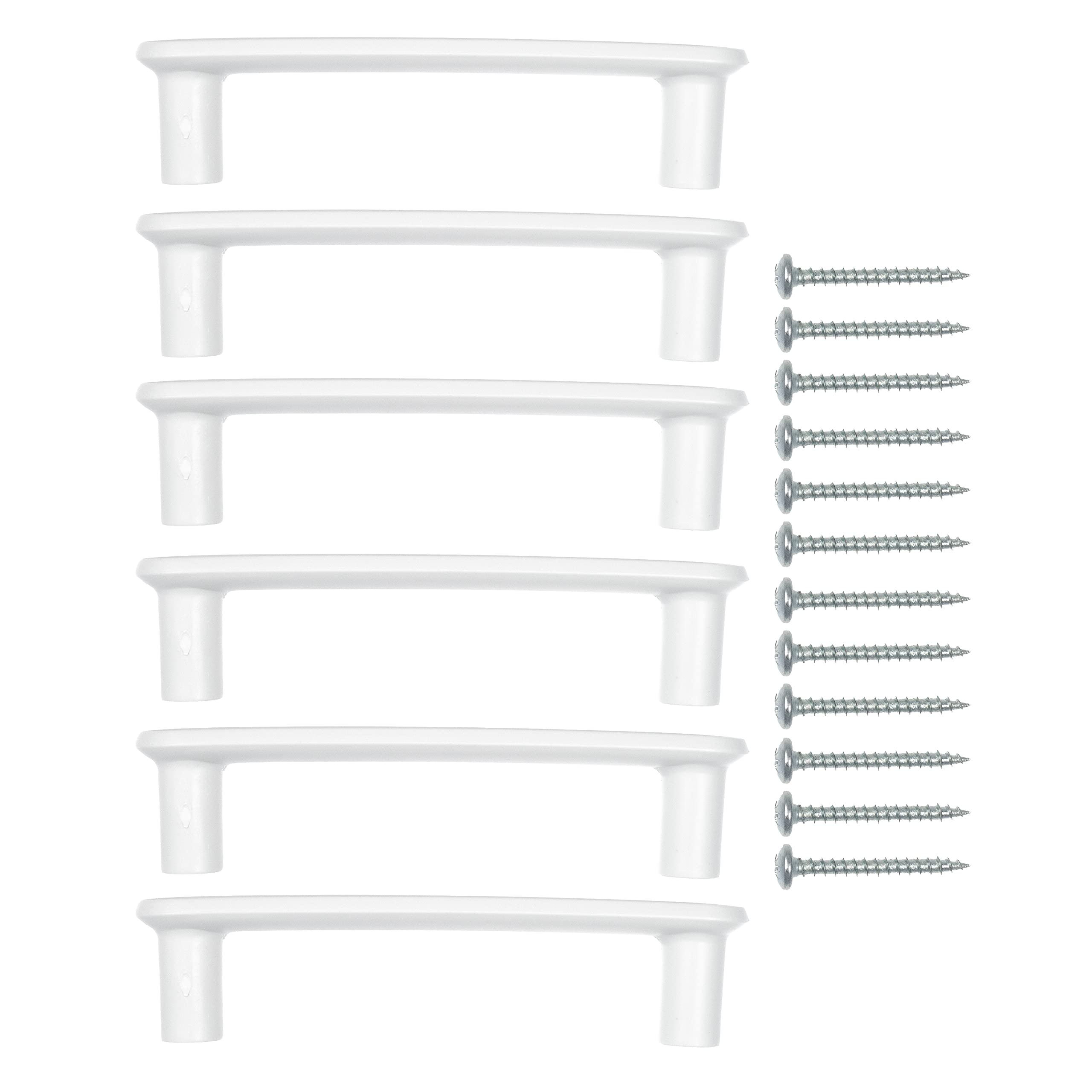 IKEA GUBBARP White Handles, Fits Pax, 116 Millimetres, 003.364.32 - Set of 6 with Screws