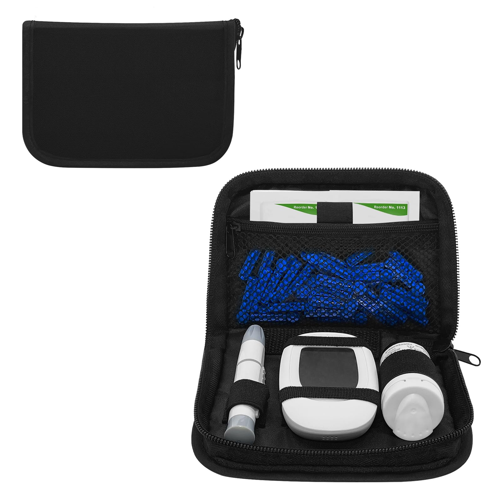 Photo 1 of Diabetes Supply Case, Diabetic Organizer Carrying Cases Kit, Compact Travel Carrying Case for Diabetic Supplies, Blood Glucose Meter Storage Bag(CASE ONLY)