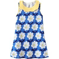 Mud Kingdom Girls Sunflower Dress - Sleeveless Summer Holiday Outfit For Little Princesses