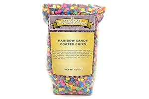 Rainbow Candy Coated Chocolate Chips, Bulk Size (1 lb. Resealable Zip Lock Stand Up Bag)