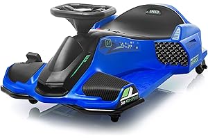 Voltz Toys ThunderDrift 24V Brushless Go-Kart for Kids – High-Performance Electric Drifter with Bluetooth MP3 Player, Variabl