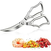 ZETUSALAR Kitchen Shears Heavy Duty, Kitchen Scissors All Purpose | Stainless Steel Cooking Scissors for Chicken, Poultry, Fish, Meat and Herbs, Non-slip Handle, Dishwasher Safe