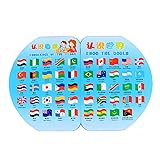 Monique Wooden Puzzle World Map Board Flag Matching