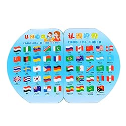 Monique Wooden Puzzle World Map Board Flag Matching