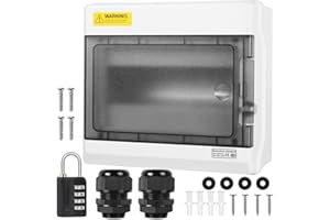 XINYIELE Outdoor Circuit Breaker Box,Power Distribution Box,Circuit Breaker Panels,Sub Panel Breaker Box, Electrical Panel Box with Clear Cover, Bus Bars and DIN Rail for Indoor and Outdoor(SH-9WAY)