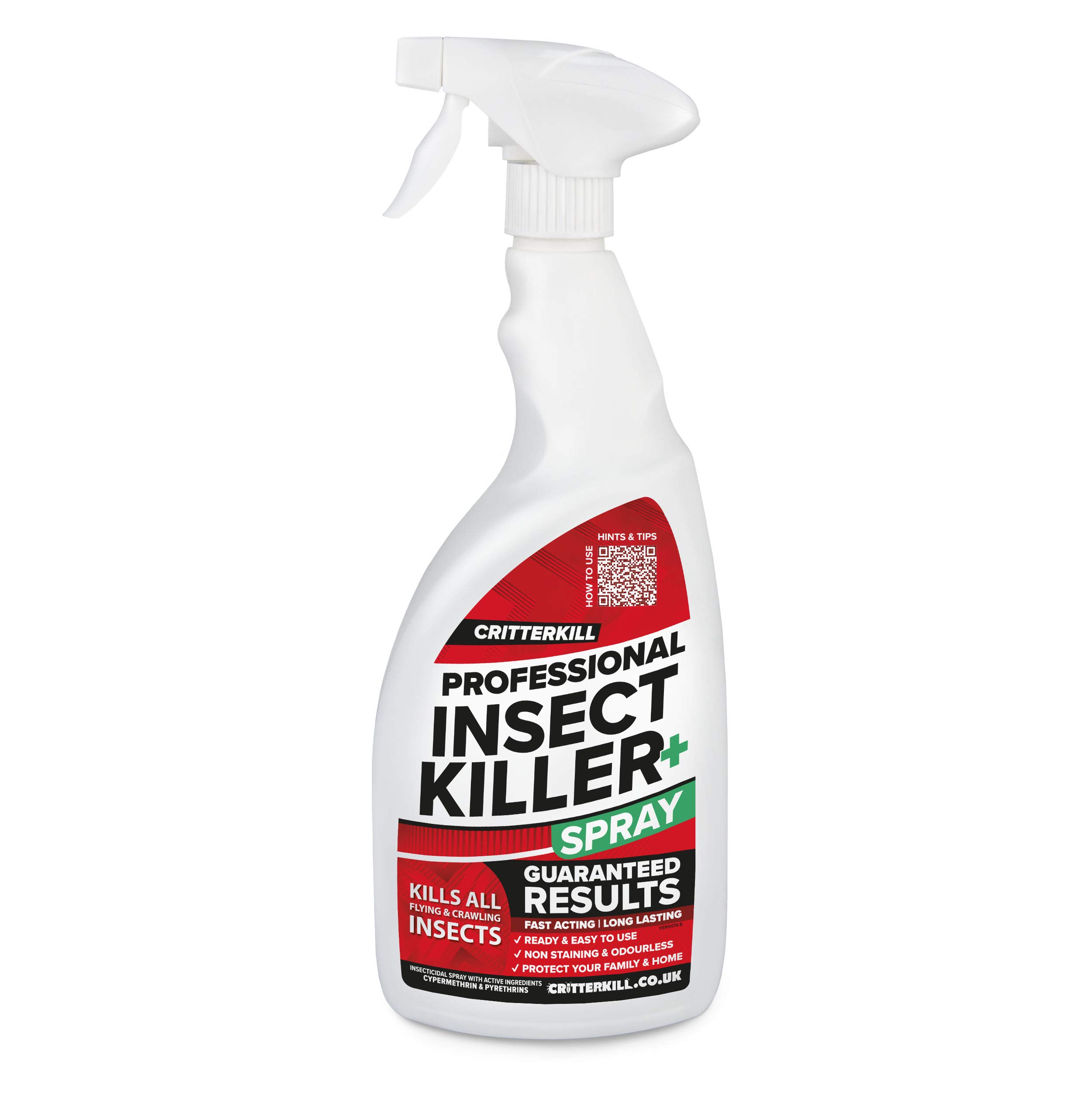CritterKill Professional Insect Killer Spray | Guaranteed Results | Used by Pest Controllers for Fleas, Bed Bugs, Moths, Spiders & Insects 1L