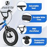AVASTA 12 Inch Kids Bike Beiginner with Bell and Stabilisers Sky Blue view 3