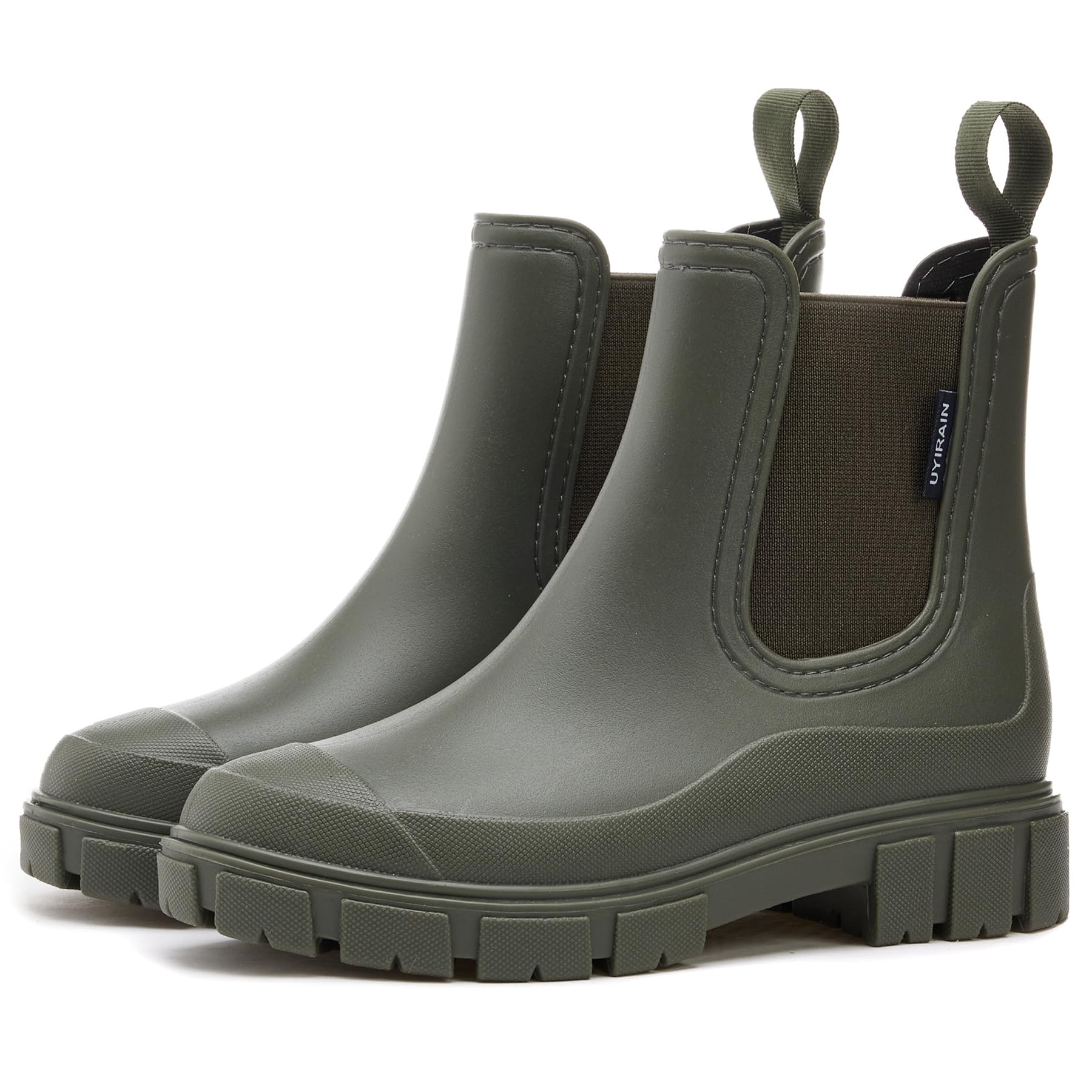 Photo 1 of WOWSTICK Women’s Ankle Rain Boots Waterproof Lightweight Slip Resistant Fashion Garden Booties, 312 Green 41