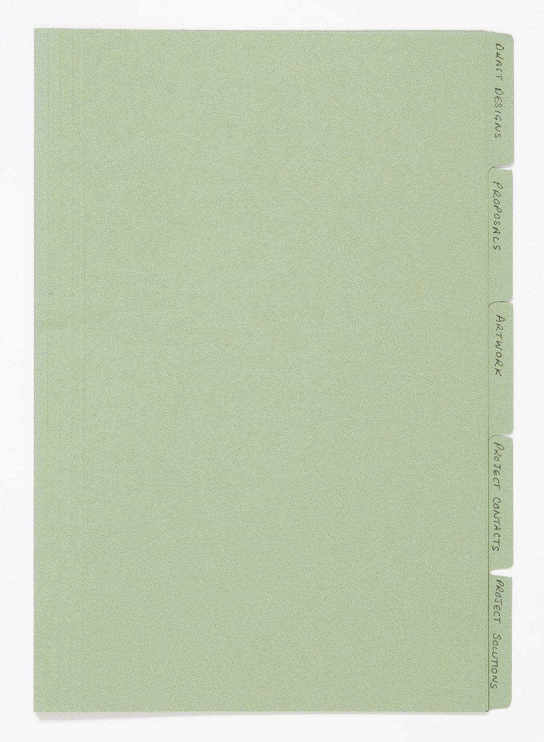 Exacompta - Ref FT170-GRNZ - Guildhall - Tabbed Folders, 345x240mm, 170gsm Lightweight Premium Manilla, A4 & Foolscap Documents, Tabs for Use With Suspension Folders - Green, Pack of 100