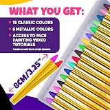 Blue Squid Blue Squid Body Crayon Sticks Face Paint Kit 18 XL Crayons 24 view 2