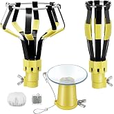 Dreyoo 3 Pcs Light Bulb Changer Set, Pole Not Included, Yellow | Compatible with Standard Threaded Extension Pole, Standard Incandescent, Floodlight &amp; Suction Cup Light Bulb Changer
