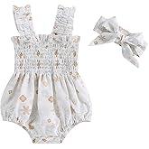 Newborn Baby Girl Bodysuit Sleeveless Halter Frill Romper One-piece Jumpsuit with Headband Summer Clothes Set