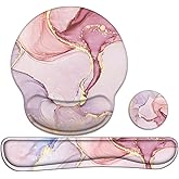 LATEEFAH Mouse Pad with Wrist Rest, 3-in-1 Gaming Mouse Pad, Keyboard Wrist Rest, Ergonomic Memory Foam Mousepad with Wrist Support for Computer Keyboard