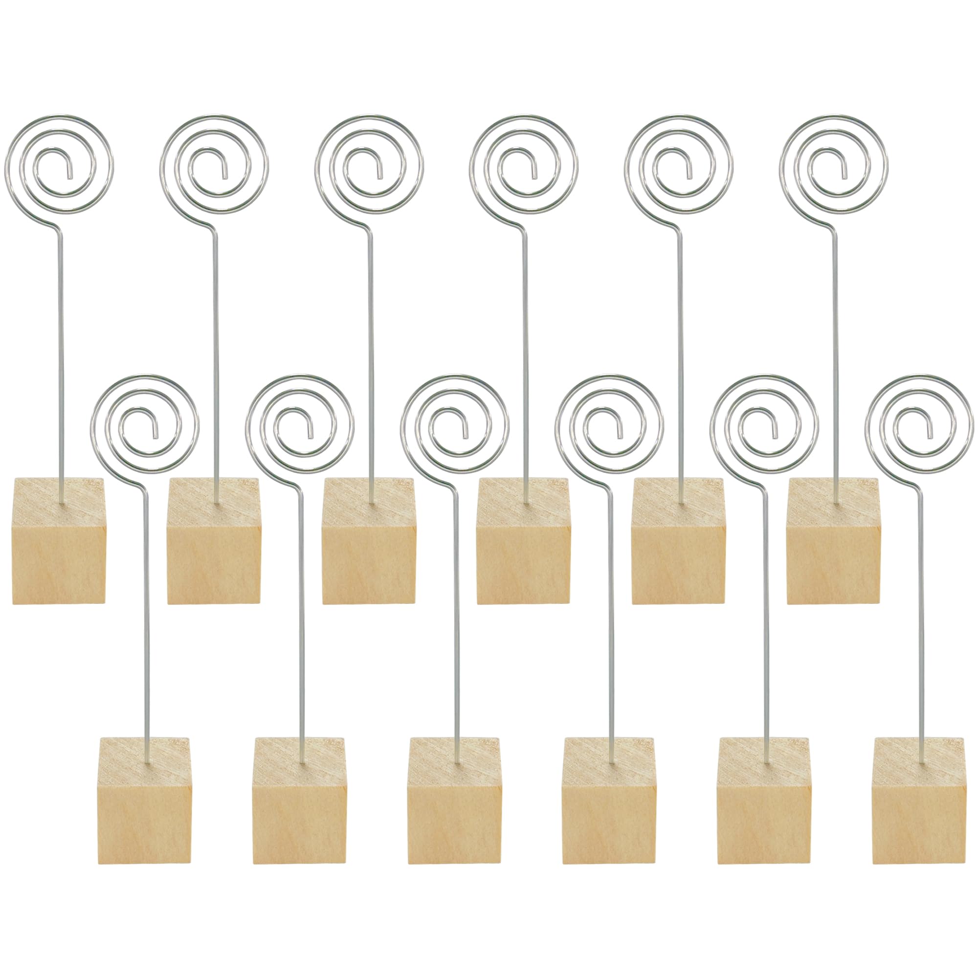 12 PCS Memo Holders with Mount,Card Photo Clips,Price Tag Holders (Round, 30mm)