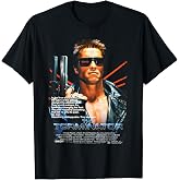 The Terminator Poster Movie Retro Sci-Fi Time Traveler Gamer T-Shirt