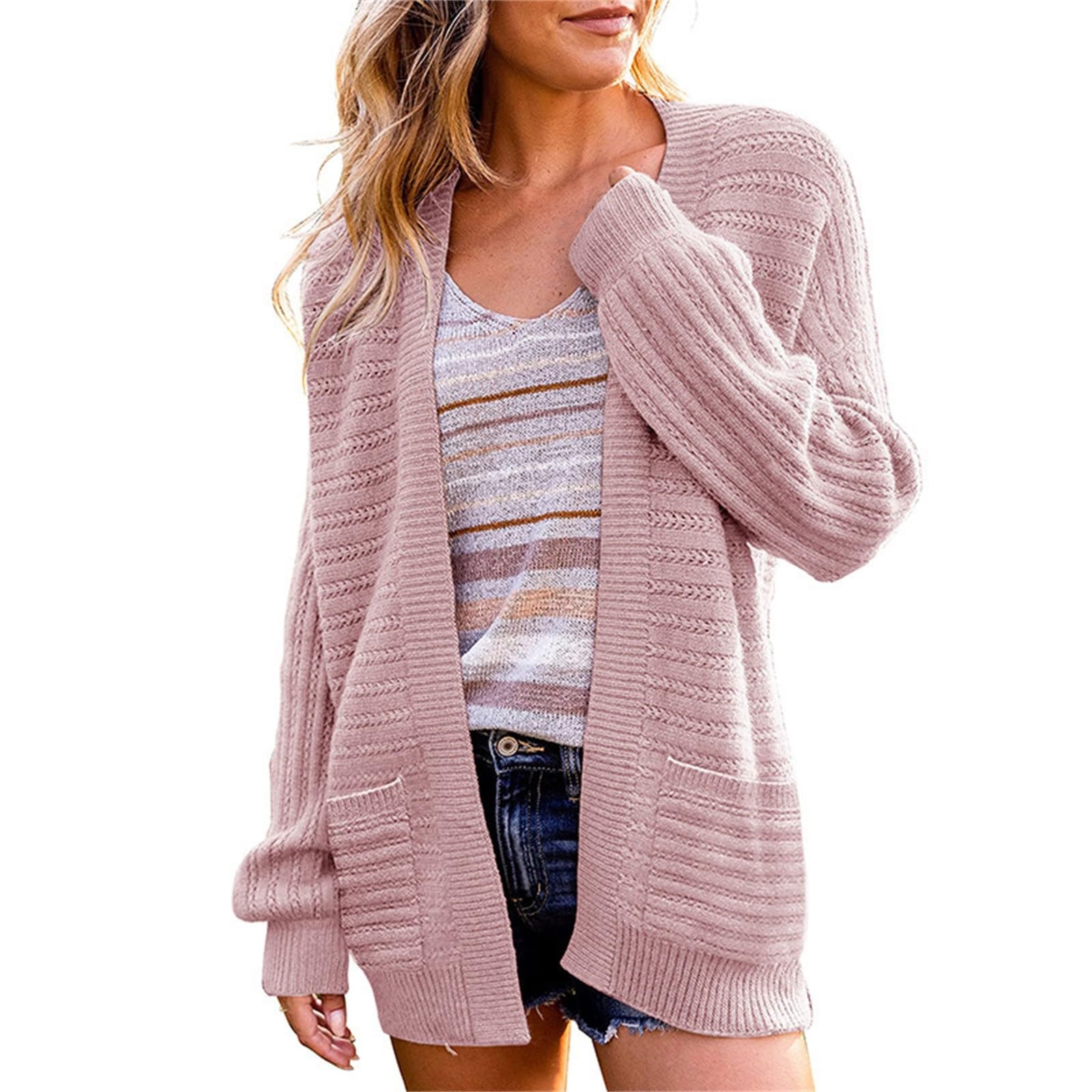 ADJHDFH Cardigan Sweaters For Women Dressy Beige