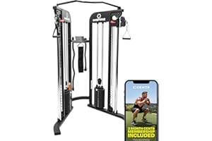 Inspire Fitness FTX Functional Trainer - Compact at Home Workout Machine with Accessories - Space Saving Design - Home Gym Cable Machine and Two 165 lb Weight Stacks