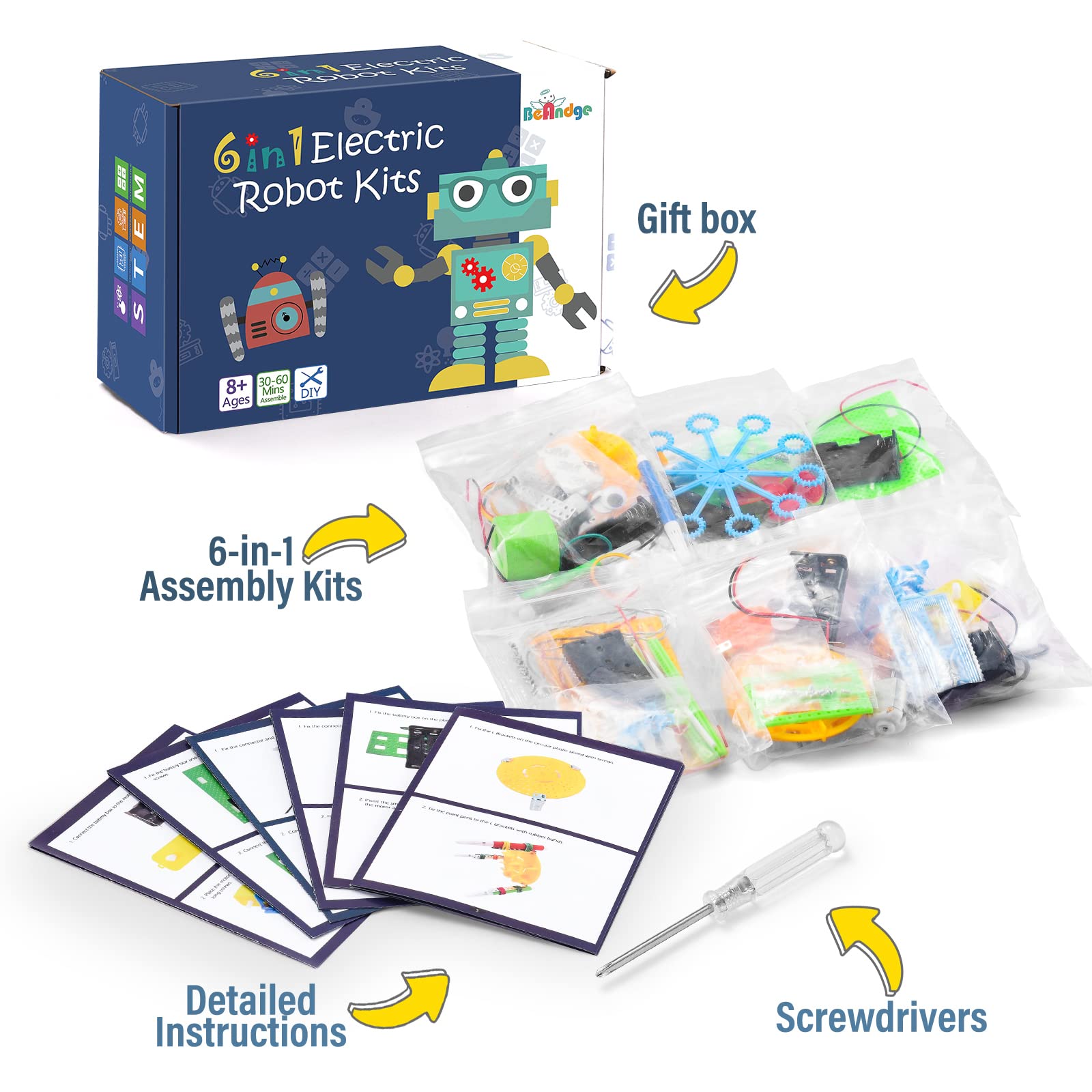 11 Set STEM Robotics Kit for Kids 6-8 8-12 Science Experiments Robot Building Kits STEM Toys for Boys Crafts