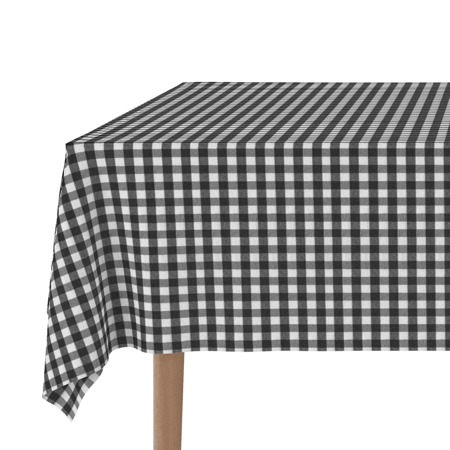Martina Home TEFLONATED TABLECLOTH MADE Vichy Black 140X140 CM