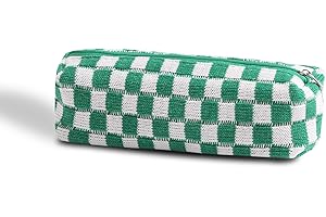 SURBEAV Pencil Case Pen Case Office College School Storage Bag Pouch Holder Box Organizer Makeup Pouch Cosmetic Bag Aesthetic Cute Pencil Case for Girls Boys Kids (Green)