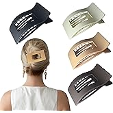 Khwcft Flat Hair Clips,4 PCS Large Flat Claw Clips for Women Strong Hold French Hair Clips for Thick Thin Hair, Stylish Classic Hair Barrettes(Neutral Matte)