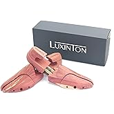 Luxinton Cedar Shoe Tree Boot Keeper for Men Luka Adjustable Shoetree Twin Tube Wood Shoe Shape