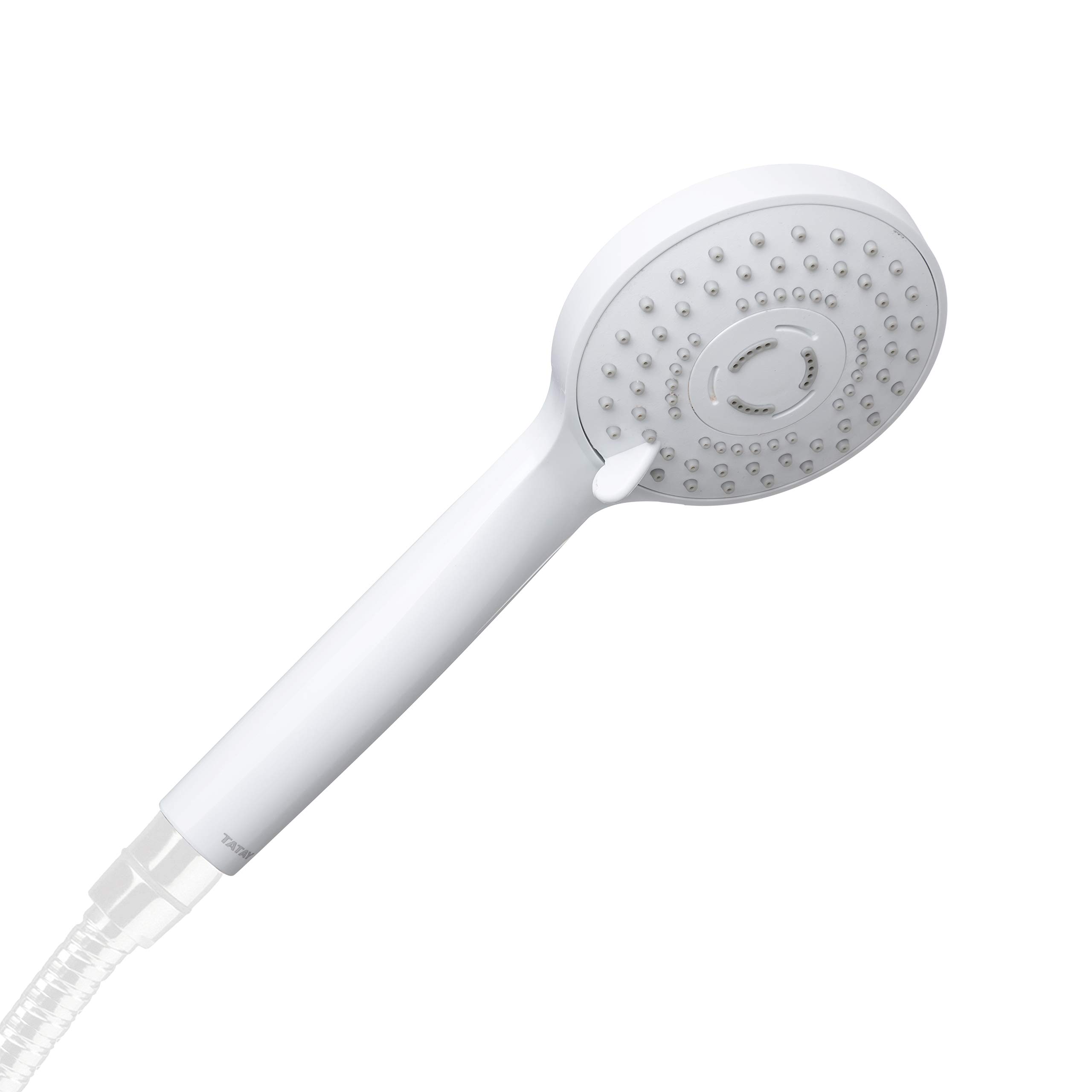 TATAY Bombay Multifunctional Hand Shower 3 Functions with Water Saving System, White, 10 cm Diameter