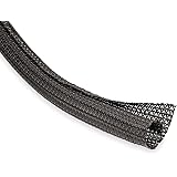Techflex F6N0.25BK Flexo F6 General Purpose 1/4" Braided Cable Sleeve, 100', Black