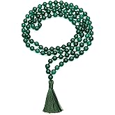 AWAKEN YOUR KUNDALINI Hand-Knotted Green Jade Mala (108 Beads, 8mm) - Libra Birthstone & Heart Chakra Balance