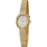BERNY Vintage Gold Watches for Women, Elegant Oval Women's Wrist Watch, Small Ladies Analog Quartz Watches, 3ATM Waterproof All Stainless Steel Luxury Birthday Present