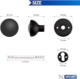 XFORT Black Rim Mortice Knob Set with Plastic Rim Lock Knobs Complete Kit view 6