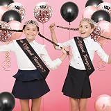 SWPEED 13th Birthday Gift Set Girls Sash Tiara Balloons Cake Topper Keyring Teen view 4