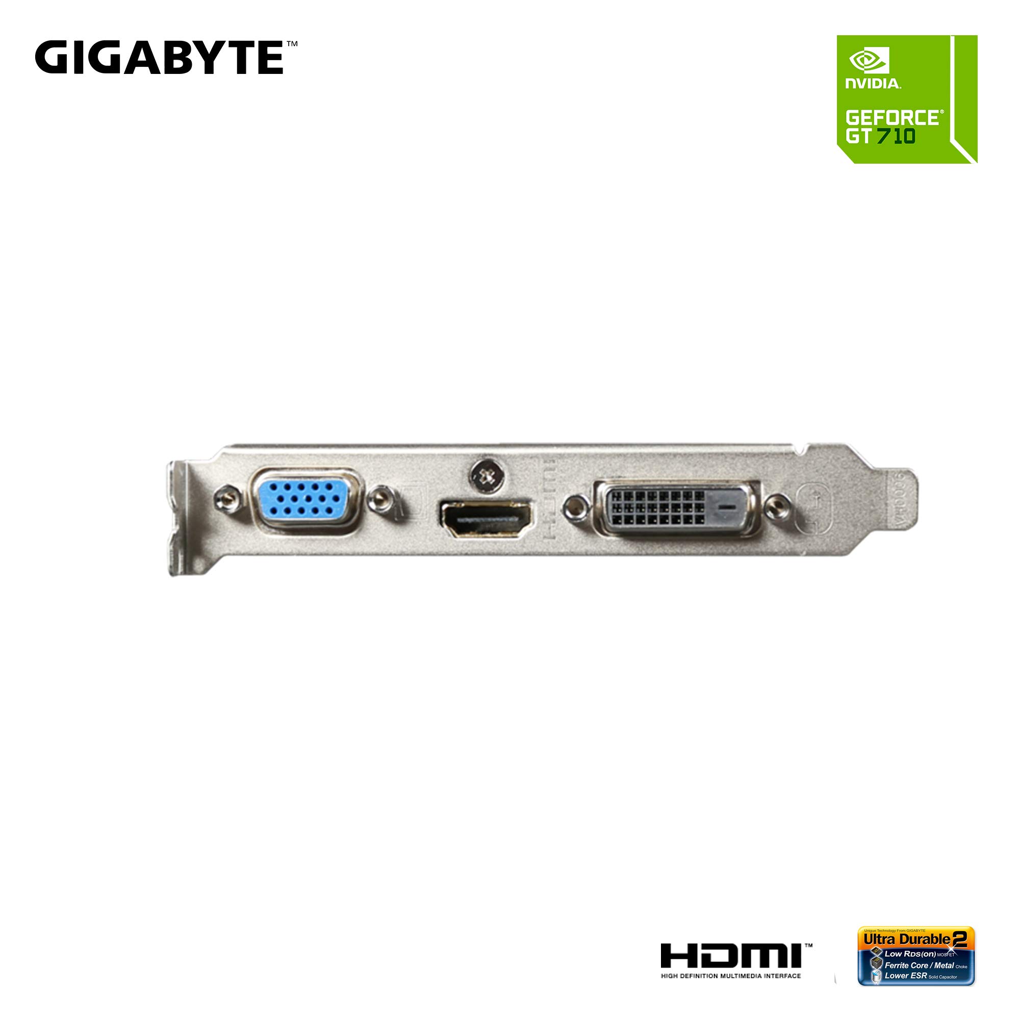 GIGABYTE 2GB RAM DDR3 SDRAM Video Graphics Cards GV-N710D3-2GL REV2.0