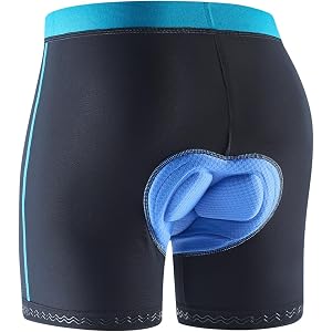 baleaf Men's 4D Padded Cycling Underwear Bike Shorts Bicycle | 4D Padded, Anti-Slip Leg Grips, Breathable Moisture-Wicking Fa
