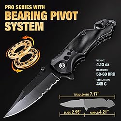 Legal Pocket Knife with Ball Bearing & Case - 5 in