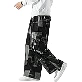 DOSLAVIDA Baggy Jeans for Men Wide Leg Hip Hop Jean Stylish Loose Fit Denim Pants Casual Streetwear Skateboard Pants