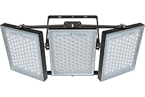 450W Outdoor LED Flood Light, STASUN 45000lm Security Lights with 330°Wide Lighting Area, 5000K Daylight, Adjustable Heads, I