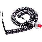 Micro Switch with Cord [Fingertip-Sized Button] | 6 ft. 18-Gauge Wire, 5/8 in. Hole Required for Installation, Sold Individually