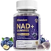 Klinovium NAD Gummies with Nicotinamide Riboside, NAD+ Supplement for Women & Men with Trans-Resveratrol, Fisetin, Vitamin B2, B5, B6, Anti-Aging, Cell Regeneration & Energy, Sugar-Free, 60 Gummies