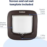 PetSafe Manual-Locking Cat Flap 4-Way Energy Efficient Brown view 5