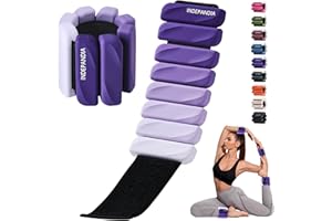INDEPANDIA Adjustable Ankle & Wrist Weights for Women & Men, Set of 2 (1lb / 2lb Each), Silicone Weighted Bangles for Arm, Leg, Walking, Fitness, Yoga, Pilates Workout 24055