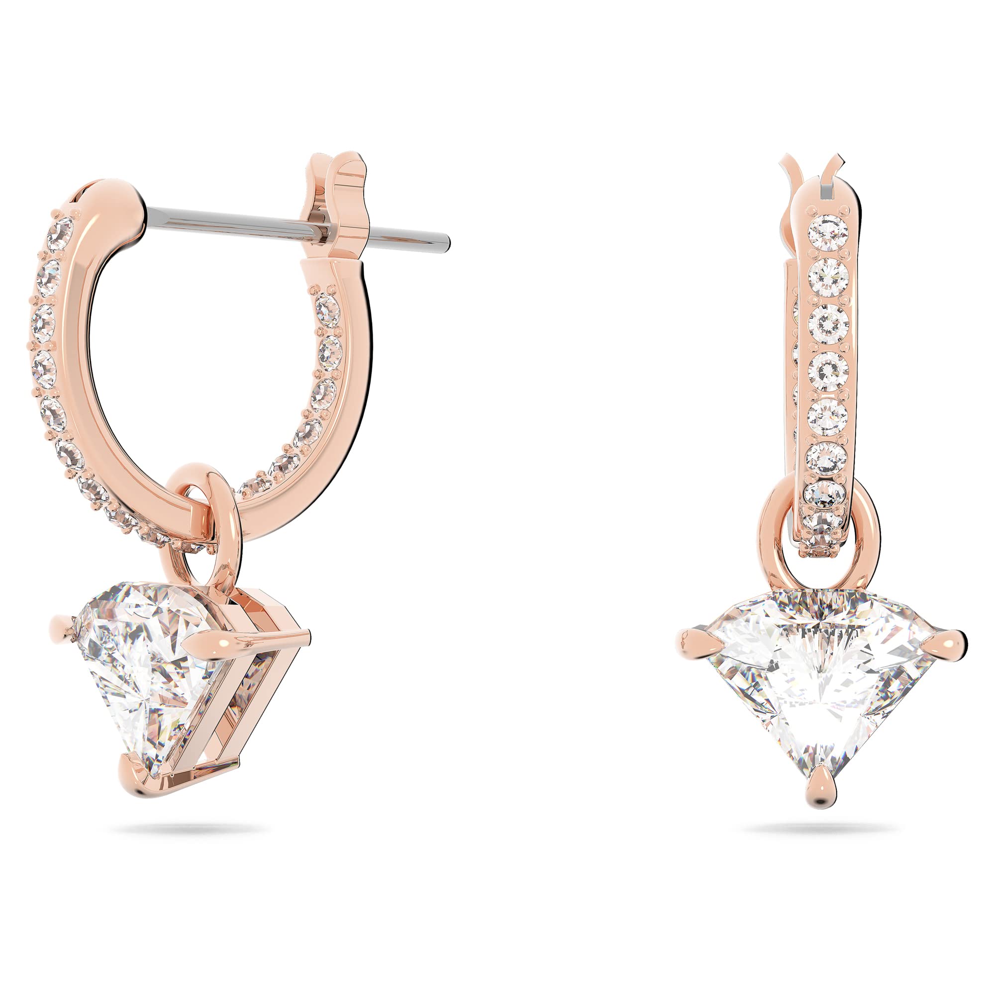 Swarovski Ortyx Drop Earrings, Spike Design White Crystals in a Rhodium Plated Setting, from the Millenia Collection
