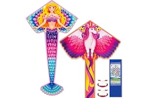 BLOOLILIES 3 Pack/ 2Pack Large Delta Kites, Easy to Fly Kites for Kids Ages 4-8-12 and Adults, Single Line Beach Kite Outdoor Toys for Family Outside Games & Activities