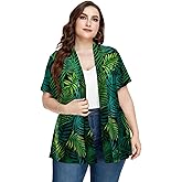 LARACE Short Sleeve Cardigans for Womens Summer Tops Casual Plus Size Open Front Lightweight Cover Up